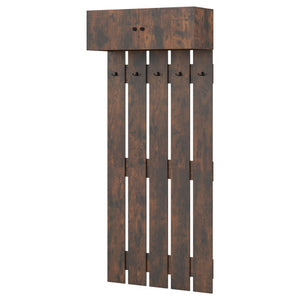 Entryway Wall Coat Rack Wall Mounted Coat Clothes Rack-Rustic Brown