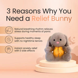 Breathing Rabbit Soothing Sensory Plush Toy With Relieve Anxiety Bunny Comforter Breathes For Newborn Conciliate Baby