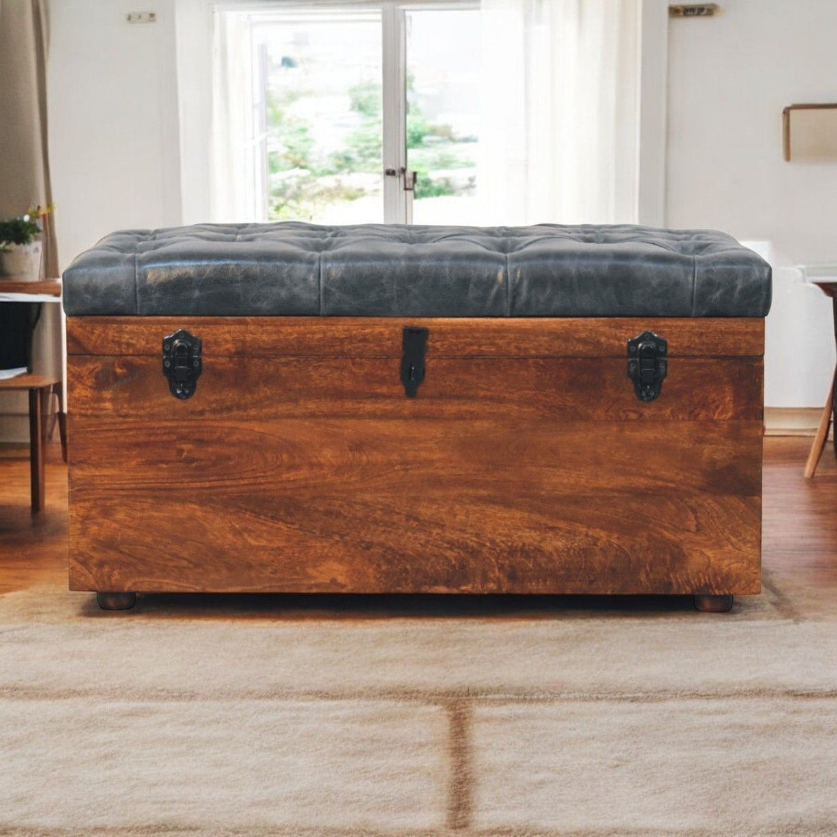 Buffalo - Artisan Furniture Leather Storage Trunk by Couch.com