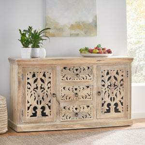 3 Drawer Sideboard Handcrafted - Antique White by Couch.com