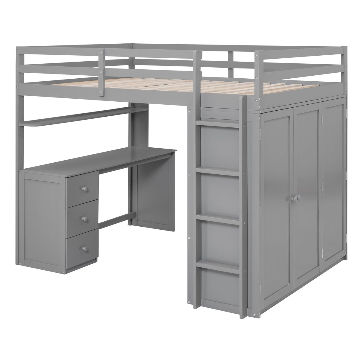 Loft Bed With Drawers, Desk, And Wardrobe by Couch.com