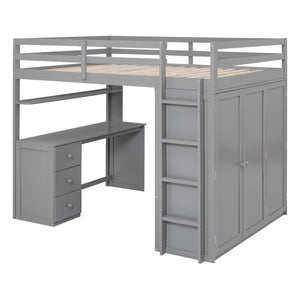 Loft Bed With Drawers, Desk, And Wardrobe by Couch.com