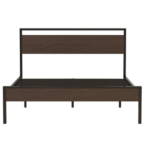 Ceres - Metal Bed With Wood Headboard & Footboard by Couch.com