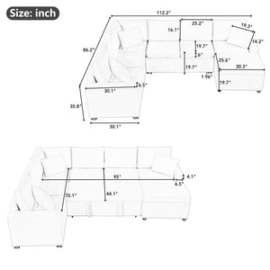 Sectional Sofa Pull-Out Sofa Bed Sleeper With A Storage Ottoman, Three Pillows And Charging Devices For Living Room by Couch.com