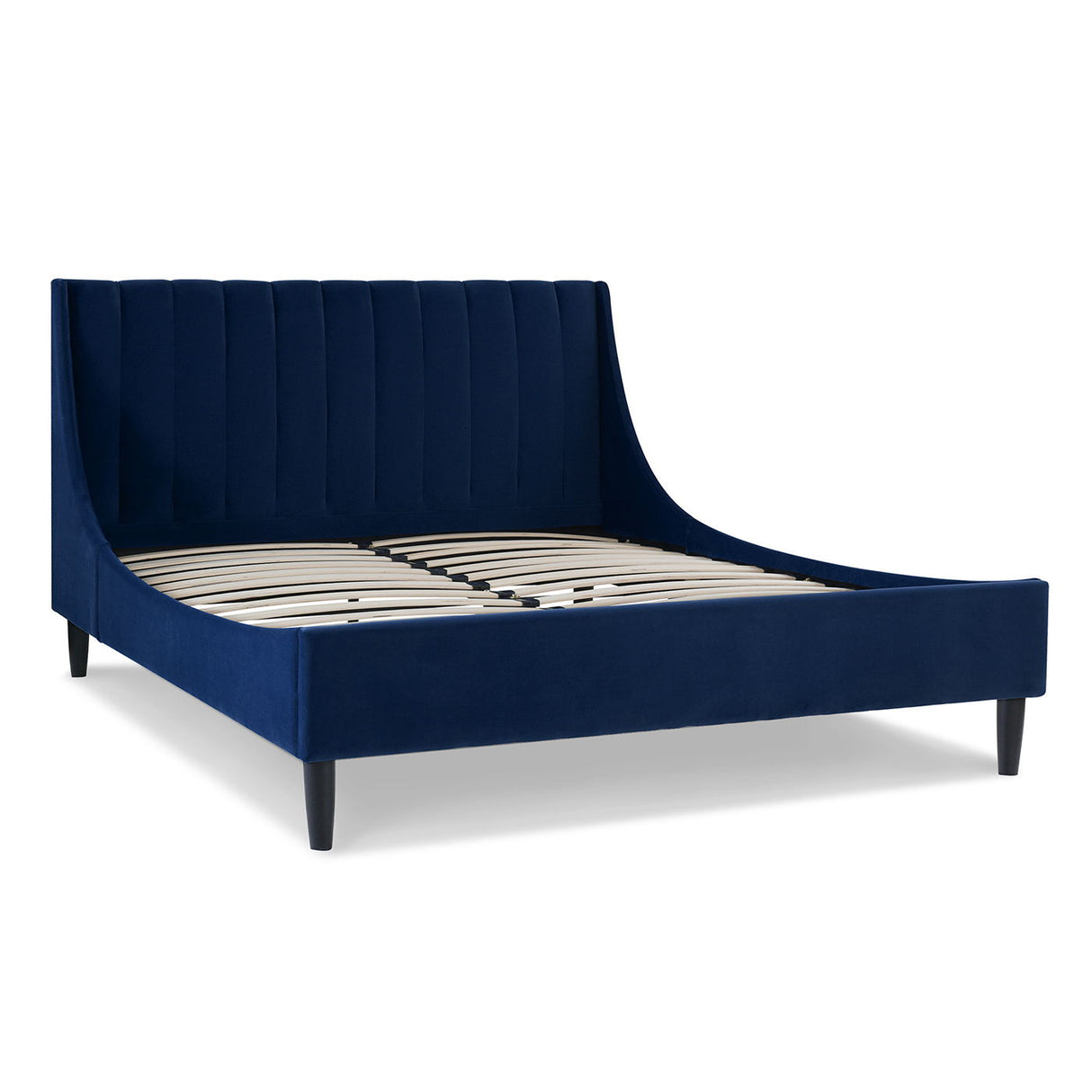 Aspen - Vertical Tufted Modern Headboard Platform Bed Set by Couch.com