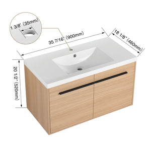 Bathroom Vanity Set With Resin Countertop Sink, 2 Doors by Couch.com