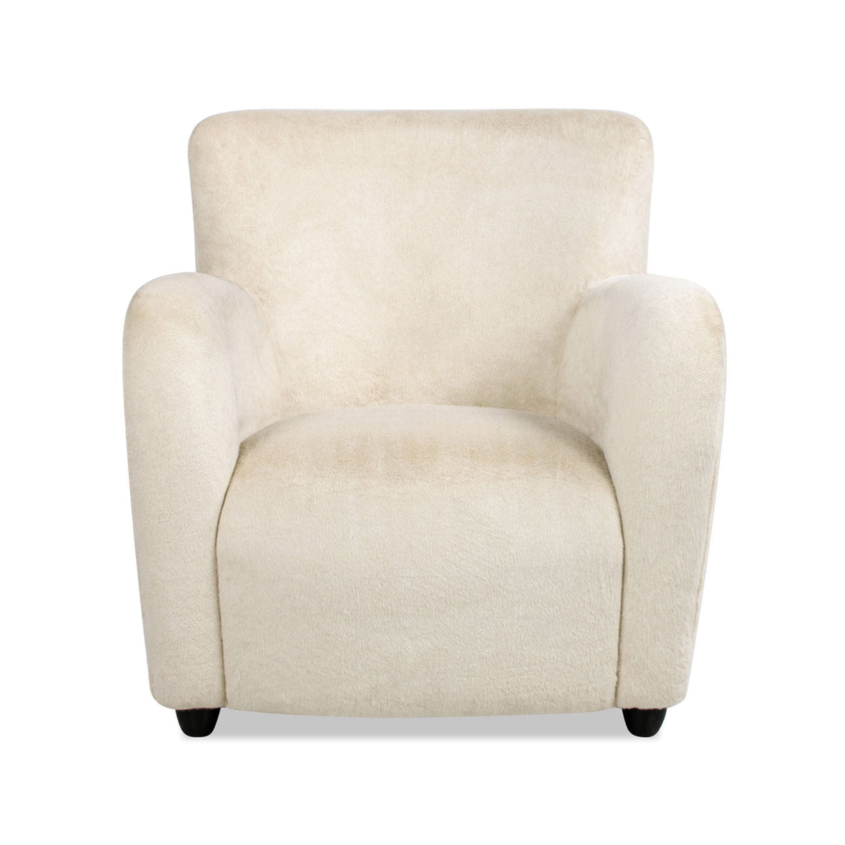 Wolffe - Curved Arm Accent Chair - Creme De La Creme White by Couch.com