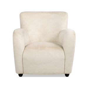 Wolffe - Curved Arm Accent Chair - Creme De La Creme White by Couch.com