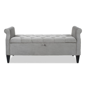 Jacqueline - Tufted Roll Arm Storage Bench by Couch.com
