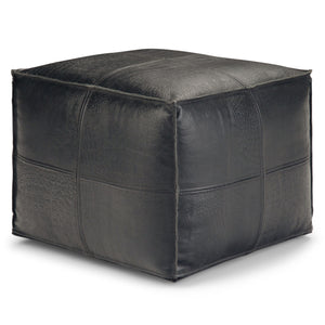 Bowen - Square Pouf - Black by Couch.com