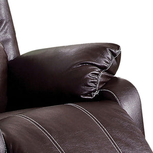 Zuriel - Synthetic Leather Motion Rocker Recliner - Brown by Couch.com