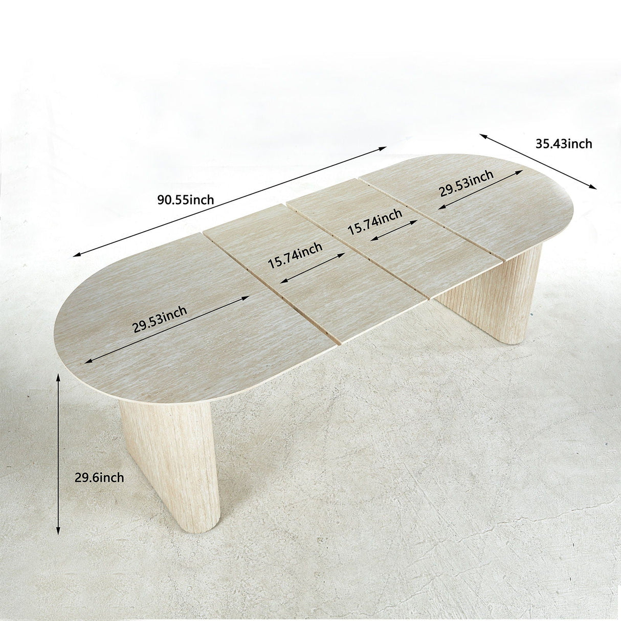 Extensible Table Leg For Dining - American White Oak