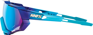 100% Speedtrap Sunglasses - Metallic Blue - Blue Mirror 61023-228-01