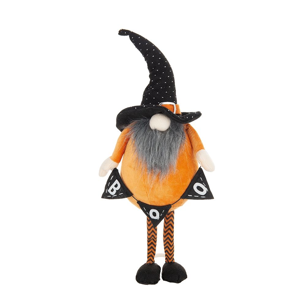 Standing Gnome With Gnome & Holding Banner, For Halloween Decor by Couch.com