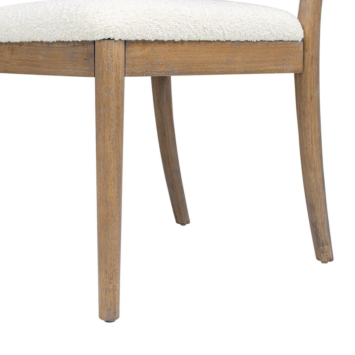 Leon - Arched Back & Upholstered Dining Chair (Set of 2) - Ivory White by Couch.com