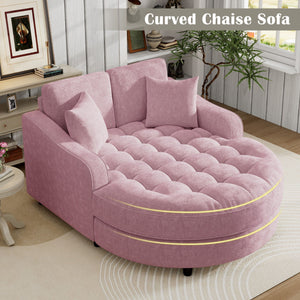 Modern Chaise Lounge Upholstered Sofa Couch With Tufted Seat And Detachable Pillows For Living Room by Couch.com