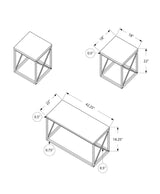 Table Set, Coffee, End, Side, Accent, Living Room, Marble Look Laminate, Contemporary & Modern (Set of 3) by Couch.com
