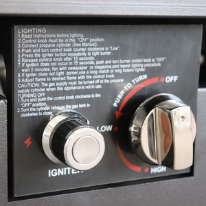 Outdoor Fire Pit Table Durable Construction With Lid - Black by Couch.com