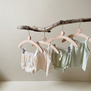 Striped Spaghetti Straps Shorts Suit Baby Girl Two-piece Suit Suit