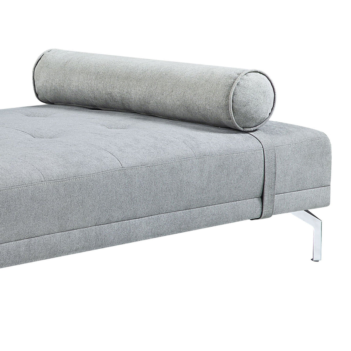 Quenti - Velvet Sofa Bed With Pillow - Gray by Couch.com