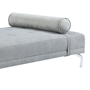 Quenti - Velvet Sofa Bed With Pillow - Gray by Couch.com