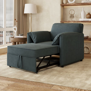 Convertible Pull Out Sofa Bed, 3 In 1 Convertible Sleeper Chair Adjustable Backrest With Thicked Cushions by Couch.com