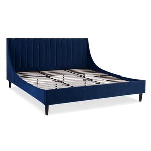 Aspen - Vertical Tufted Modern Headboard Platform Bed Set by Couch.com