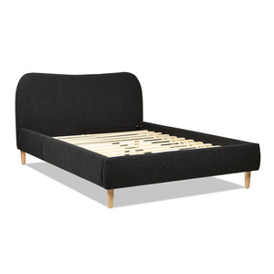 Roman - Curved Headboard Upholstered Platform Bed by Couch.com