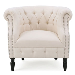Celestialis - Upholstered Club Chair With Tub Design And Rolled Recessed Armrests by Couch.com