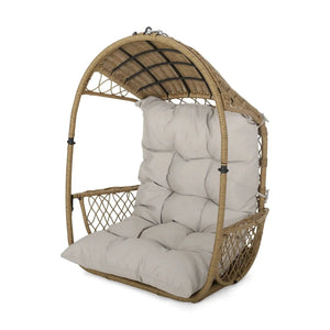Malia Wicker Hanging Chair With Cushion