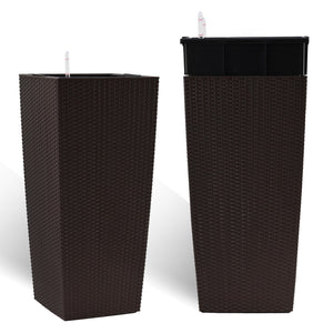 30 in Tall Large Flower Pot Planter with Self-Watering Drainage Holes