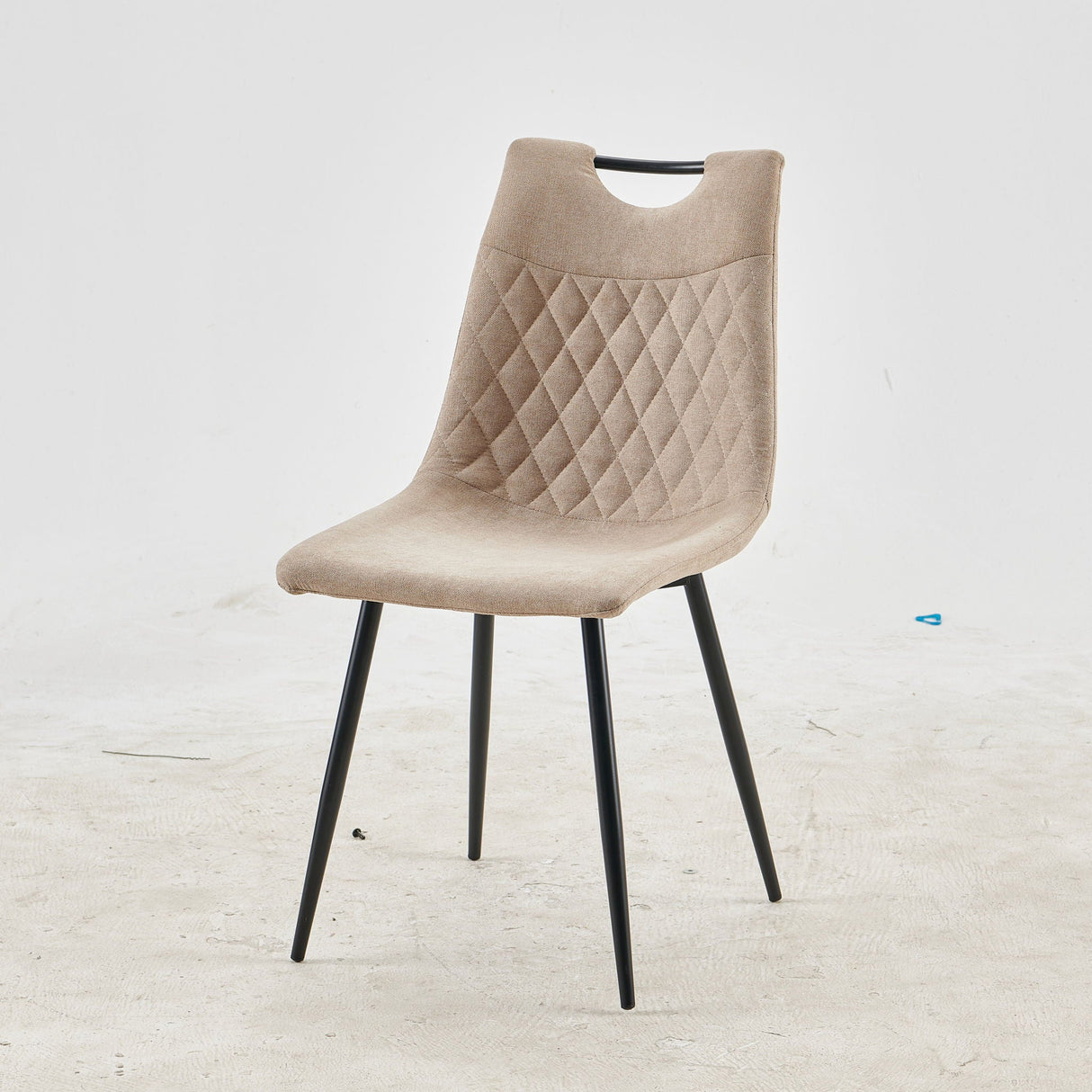 Seat Chair, Dining Chair, Coffee Chair (Set of 4) - Black / Beige by Couch.com