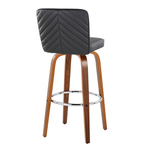 Henry - Contemporary Fixed Height Barstool With Swivel With Round Footrest (Set of 2) by Couch.com