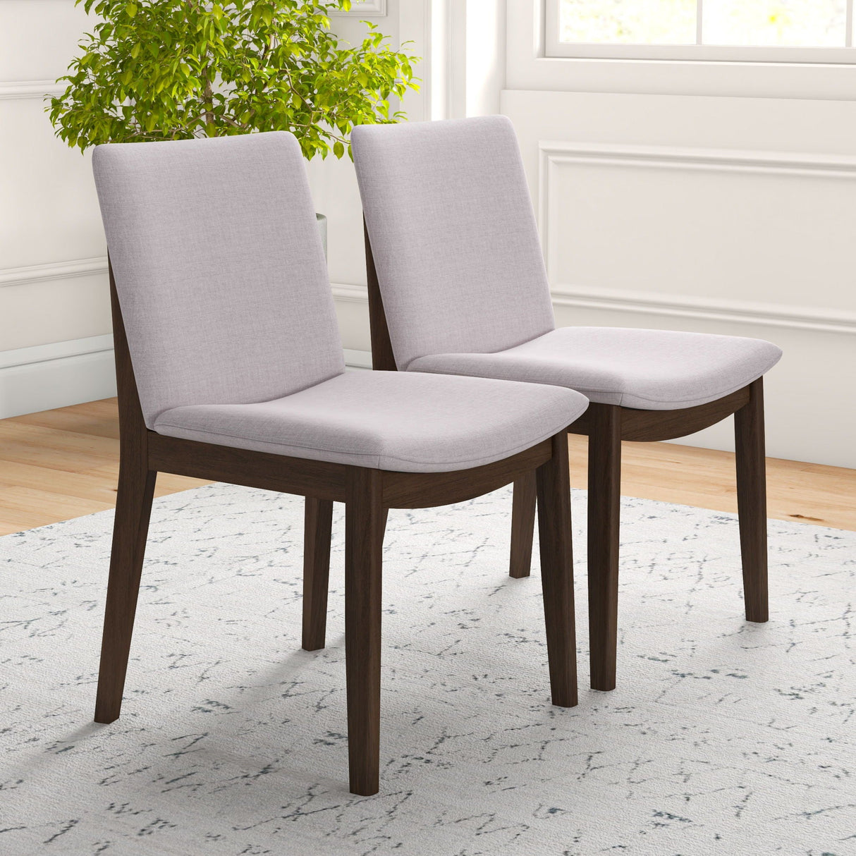 Laura - Mid-Century Modern Solid Wood Dining Chair (Set of 2) by Couch.com