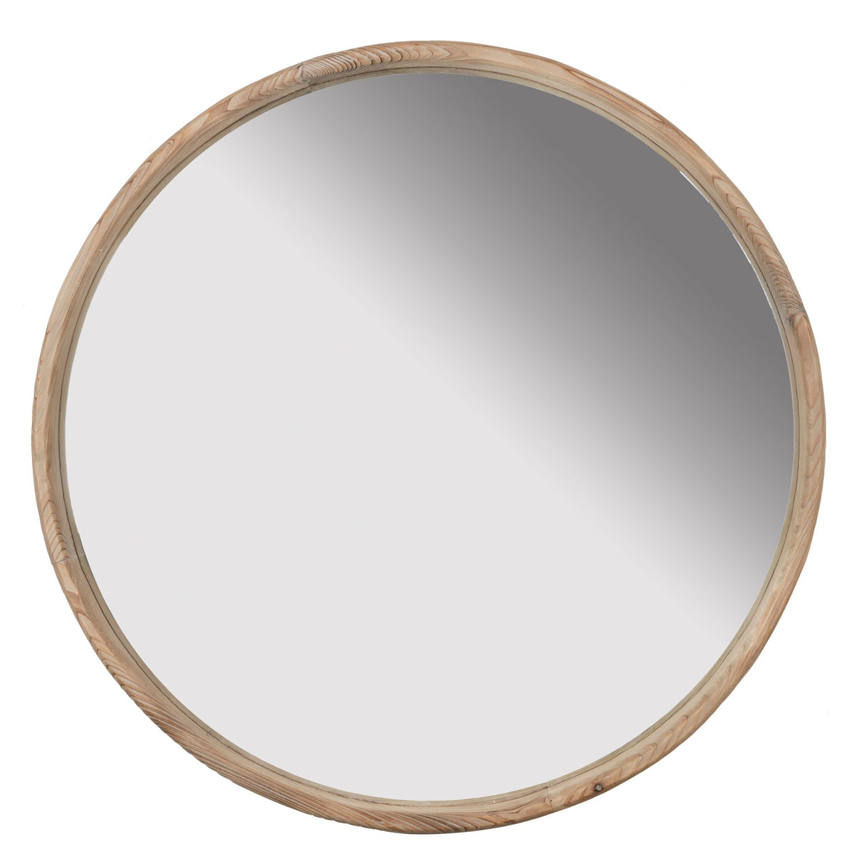 Round Wood Mirror, Wall Mounted Mirror Home Decor For Bathroom Living Room by Couch.com