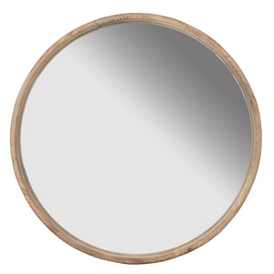 Round Wood Mirror, Wall Mounted Mirror Home Decor For Bathroom Living Room by Couch.com