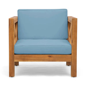 Brava Mid-Century Modern Club Chair with Water Resistant Cushions