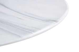 5 Pieces Dining Set, Table Cross Leg Mid-Century Dining Table For 4 - 6 People With Round Table Top, Pedestal Dining Table, End Table Leisure Coffee Table - White by Couch.com