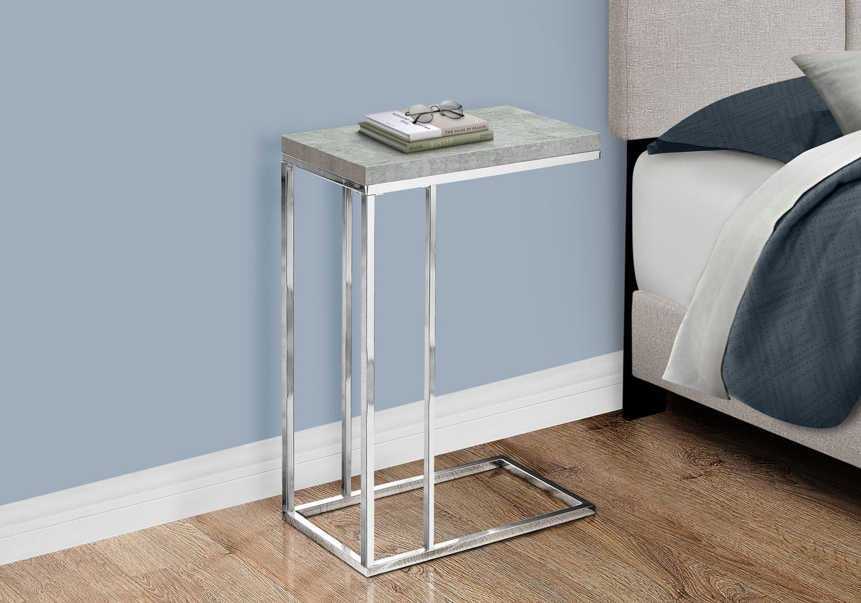 Accent Table, C - Shaped, Tempered Glass, Stylish Design Contemporary & Modern by Couch.com