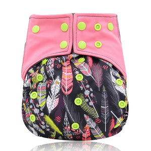 Newborn Cloth Diaper Sewed in Charcoal Bamboo Insert and Suede Pocket Diapers Waterproof Baby Nappies Design for Baby