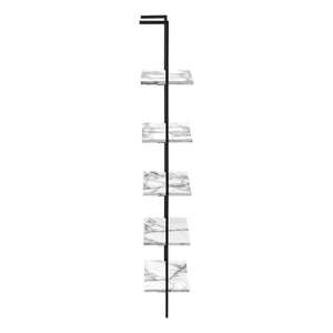 Bookshelf, Bookcase, Etagere, Ladder, 5 Tier, For Office, Marble Look Contemporary & Modern by Couch.com