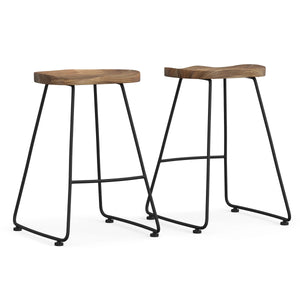 Amberly - Rustic Saddle Bar Stool (Set of 2) by Couch.com