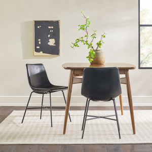 Modern Upholstered Dining Chair With Metal X Base (Set of 2) by Couch.com