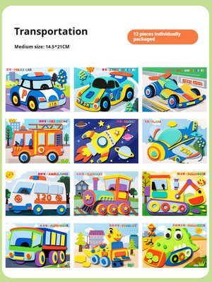 Childrens DIY 3D EVA Sticker Art Craft Toy
