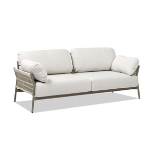 Jasper - Upholstered Patio Deep Seating Sofa - Wheat Beige by Couch.com