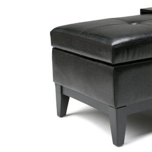 Oregon - Contemporary Storage Ottoman Bench With Tray by Couch.com