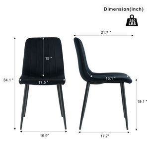 Dining Chair, Modern Kitchen Dining Chair With Cushion Back, Upholstered Side Chair With Coated Metal Legs, Family Kitchen Dining Room And Living Room (Set of 4 by Couch.com