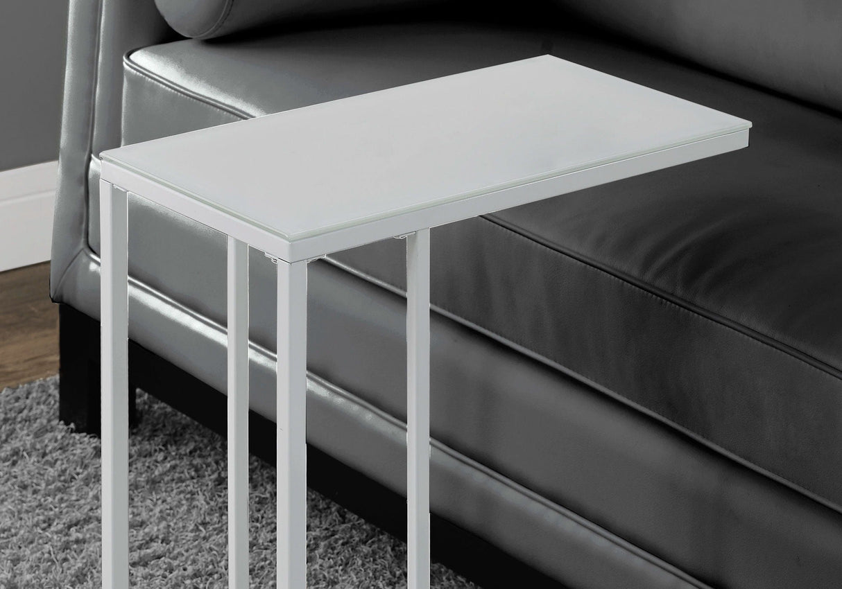 Accent Table, C - Shaped, Tempered Glass, Stylish Design Contemporary & Modern by Couch.com