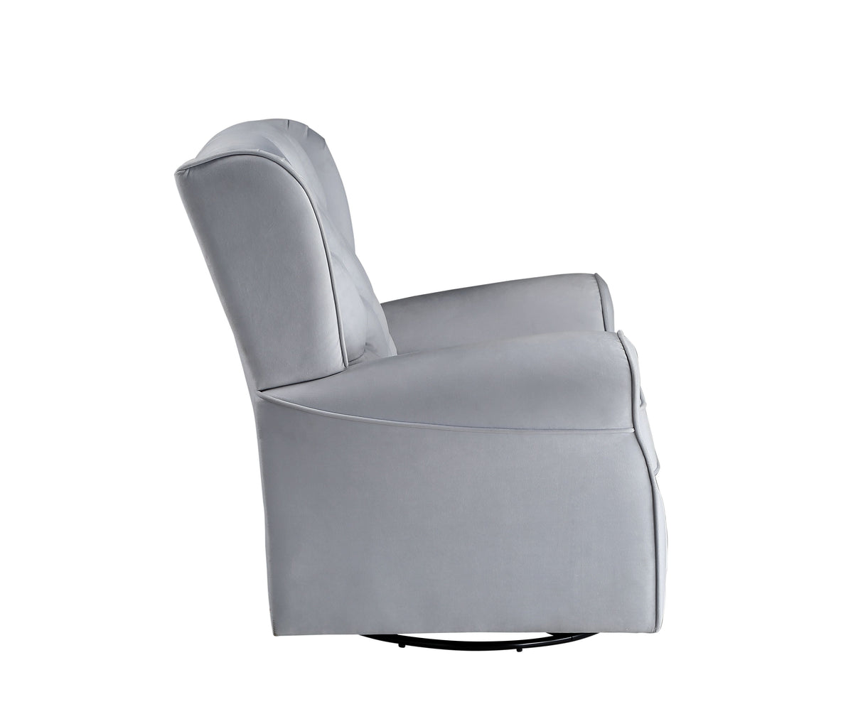 Zeger - Glider Chair With Swivel - Gray by Couch.com