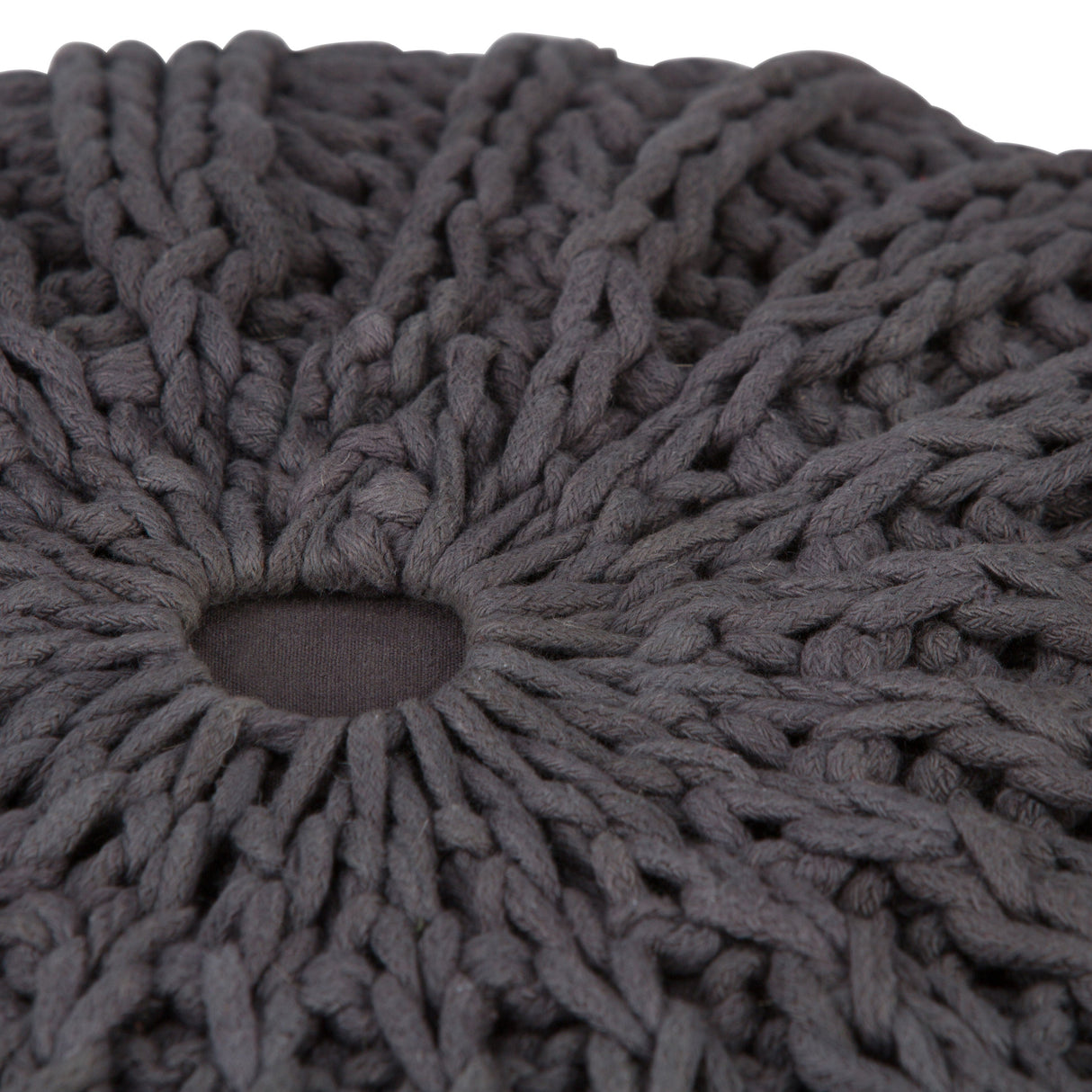 Shelby - Handcrafted Hand Knit Round Pouf by Couch.com